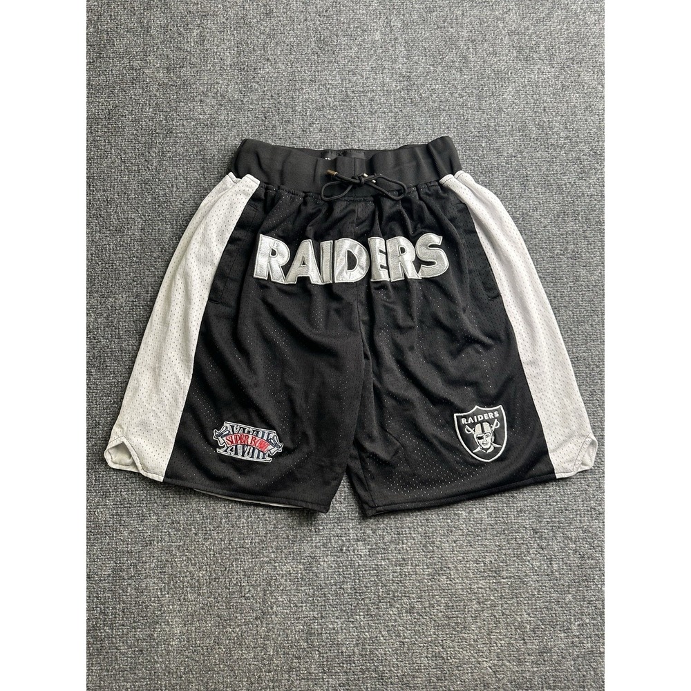Mens Shorts Just Don Raiders Super Bowl XVIII Mesh Made USA, Size M
